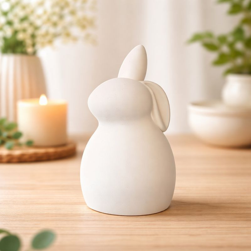 Hase Holly Schlichte Osterdeko Moderne Hasenfigur Weiß